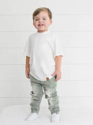 Little Bipsy Oversized Bamboo Tee - White