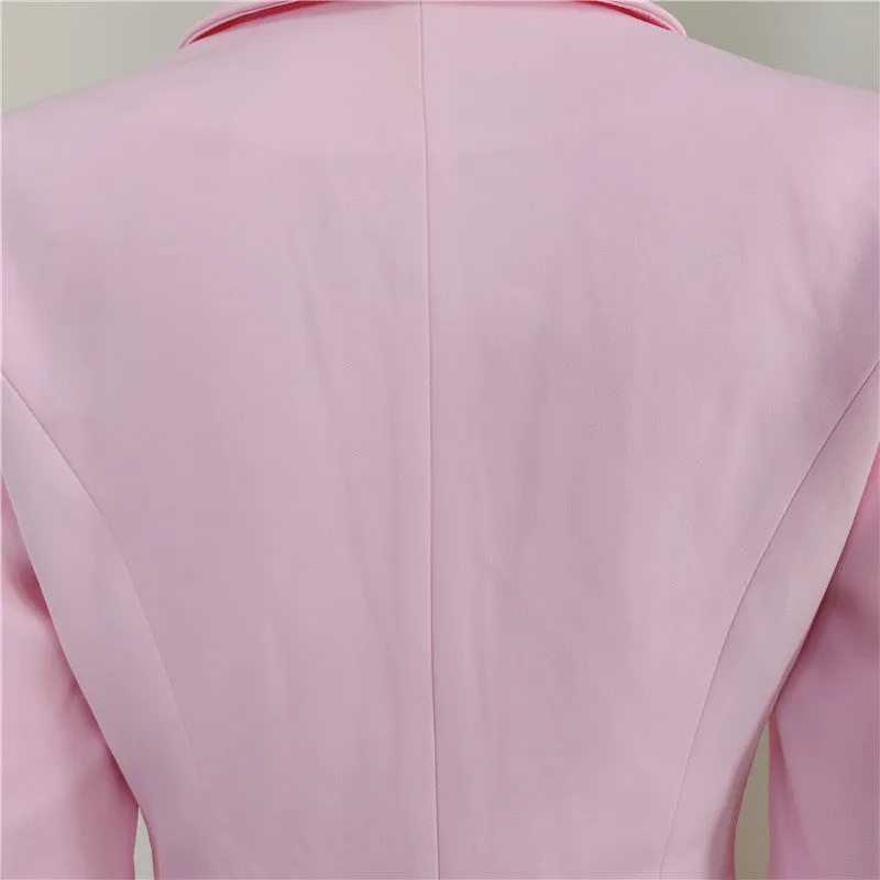 Long Sleeve Jacket Button Ladies Solid Color Women's Suit High Quality Formal Ladies Blazers Casual Trendy