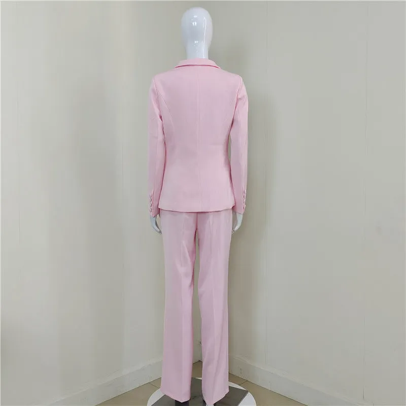 Long Sleeve Jacket Button Ladies Solid Color Women's Suit High Quality Formal Ladies Blazers Casual Trendy