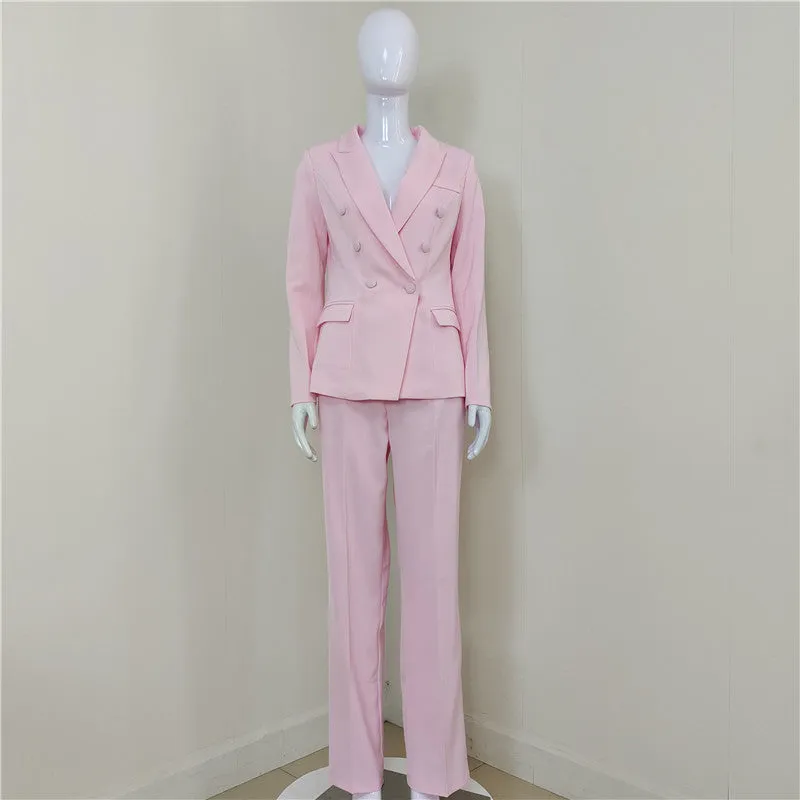 Long Sleeve Jacket Button Ladies Solid Color Women's Suit High Quality Formal Ladies Blazers Casual Trendy
