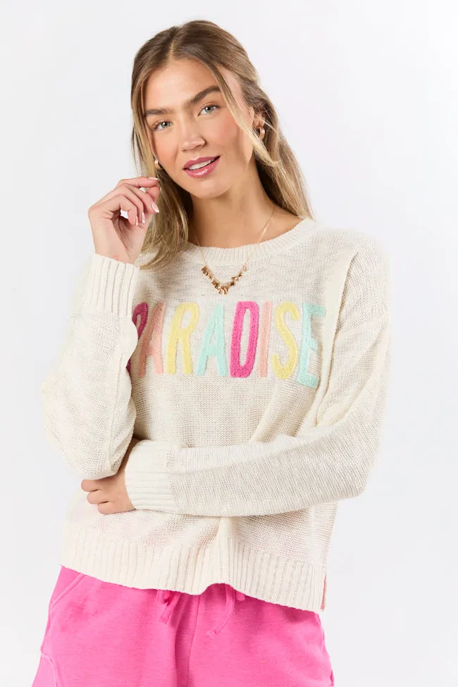 Lost In Paradise Multi Color Paradise Light Weight Sweater