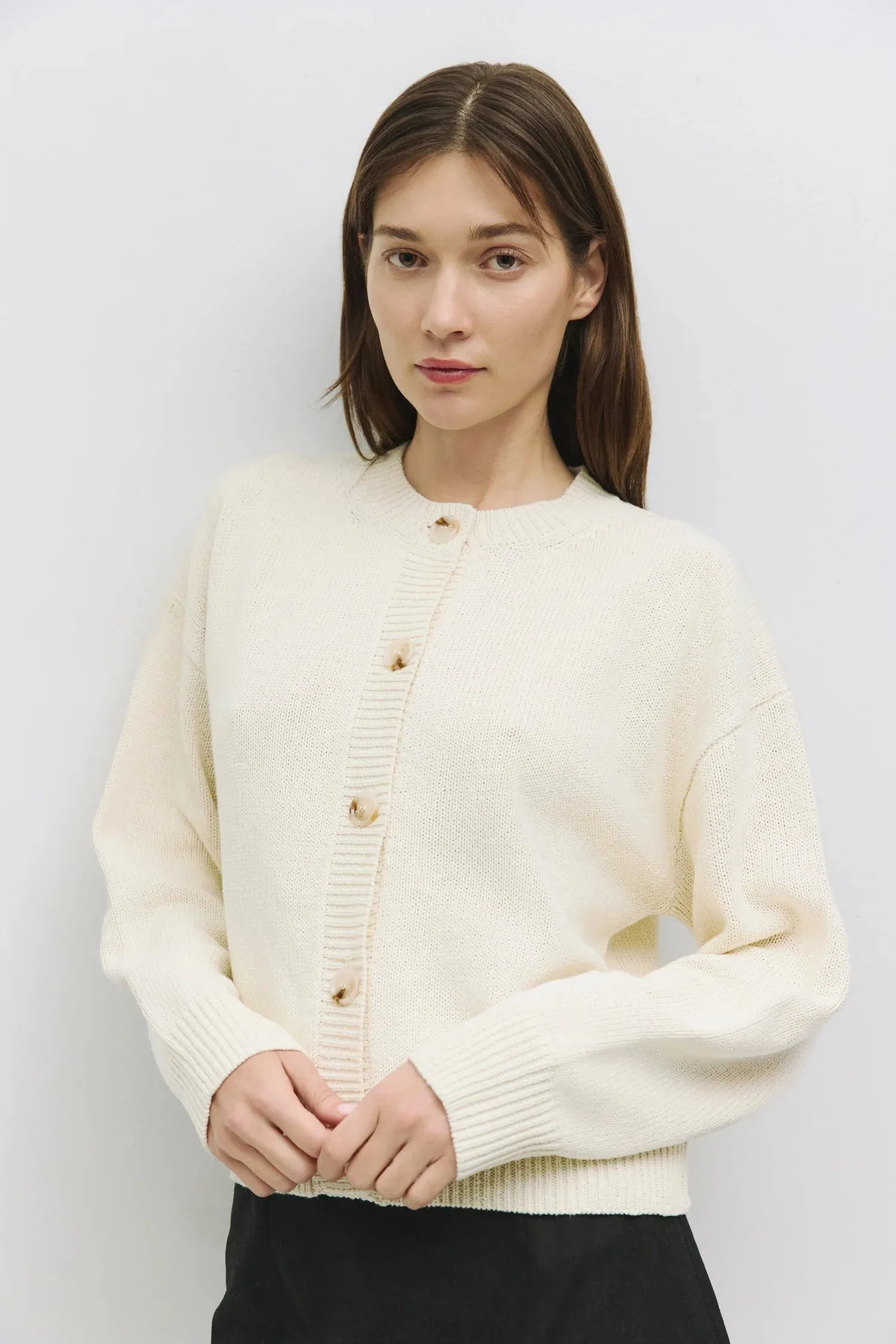 LUCY CREAM KNIT CARDIGAN