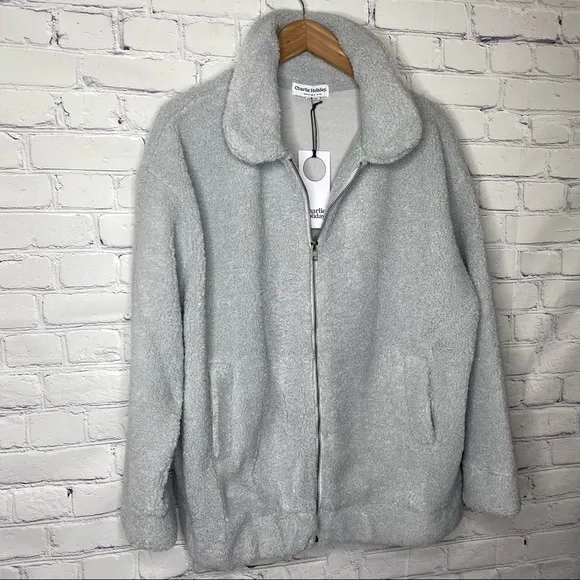 LuLu’s Charlie Holiday Oversized Sherpa Fleece Cozy Somerset Jacket