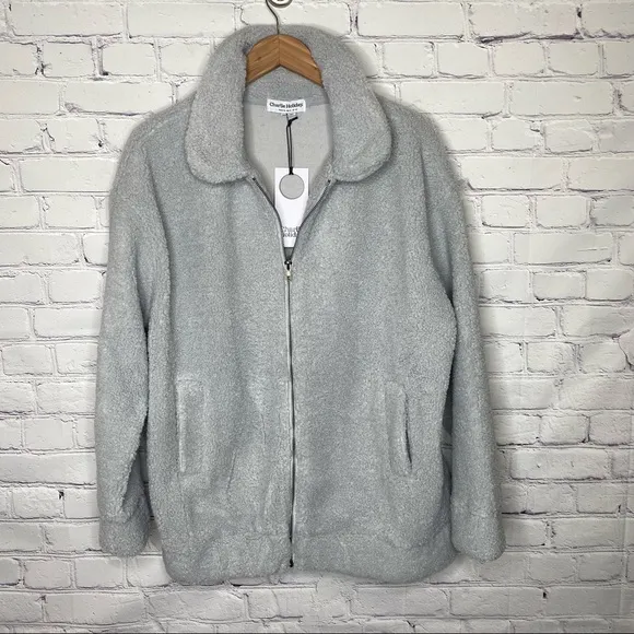 LuLu’s Charlie Holiday Oversized Sherpa Fleece Cozy Somerset Jacket