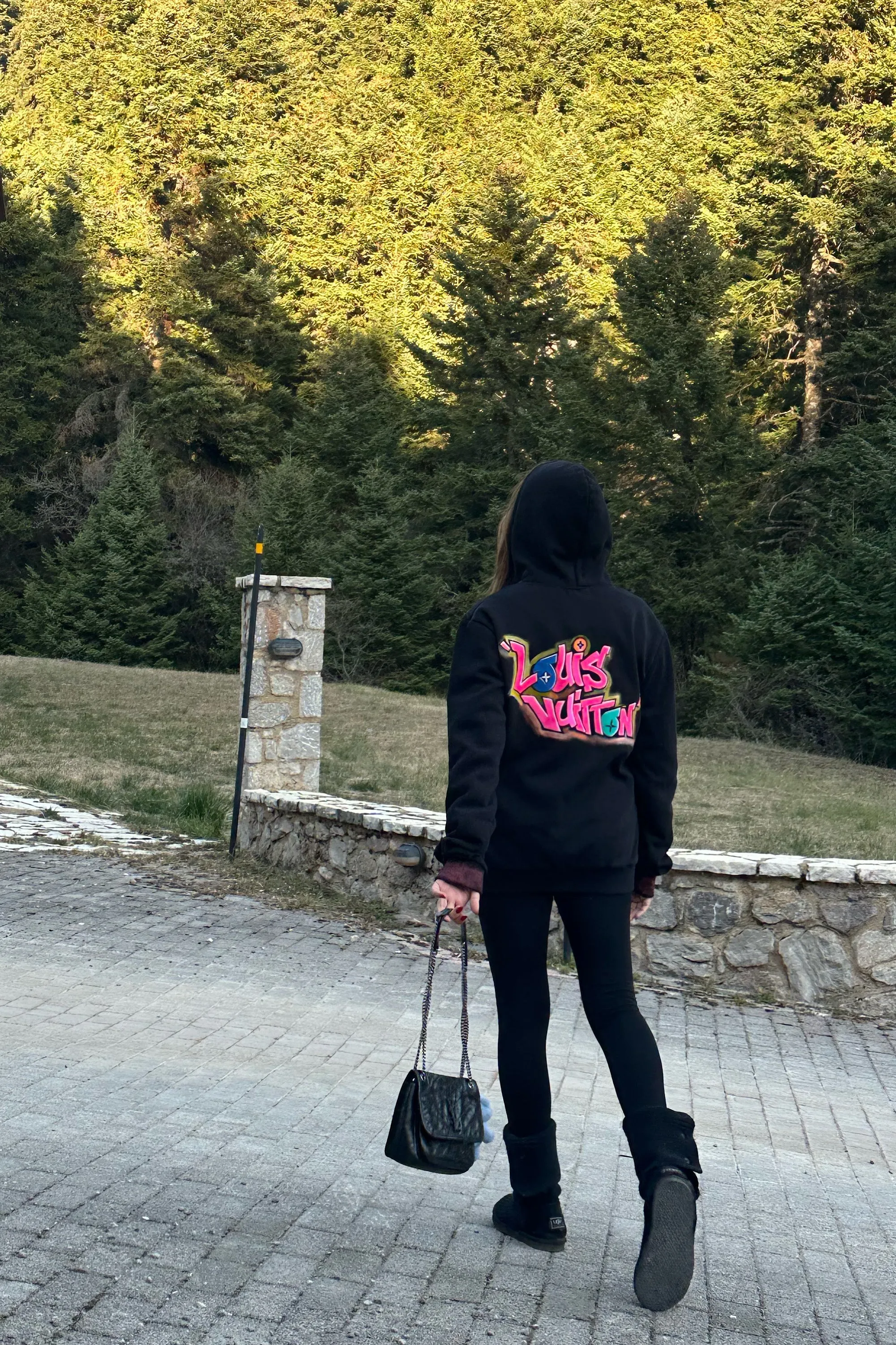 LV HAND PAINTED ZIP HOODIE