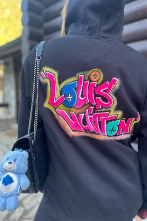 LV HAND PAINTED ZIP HOODIE