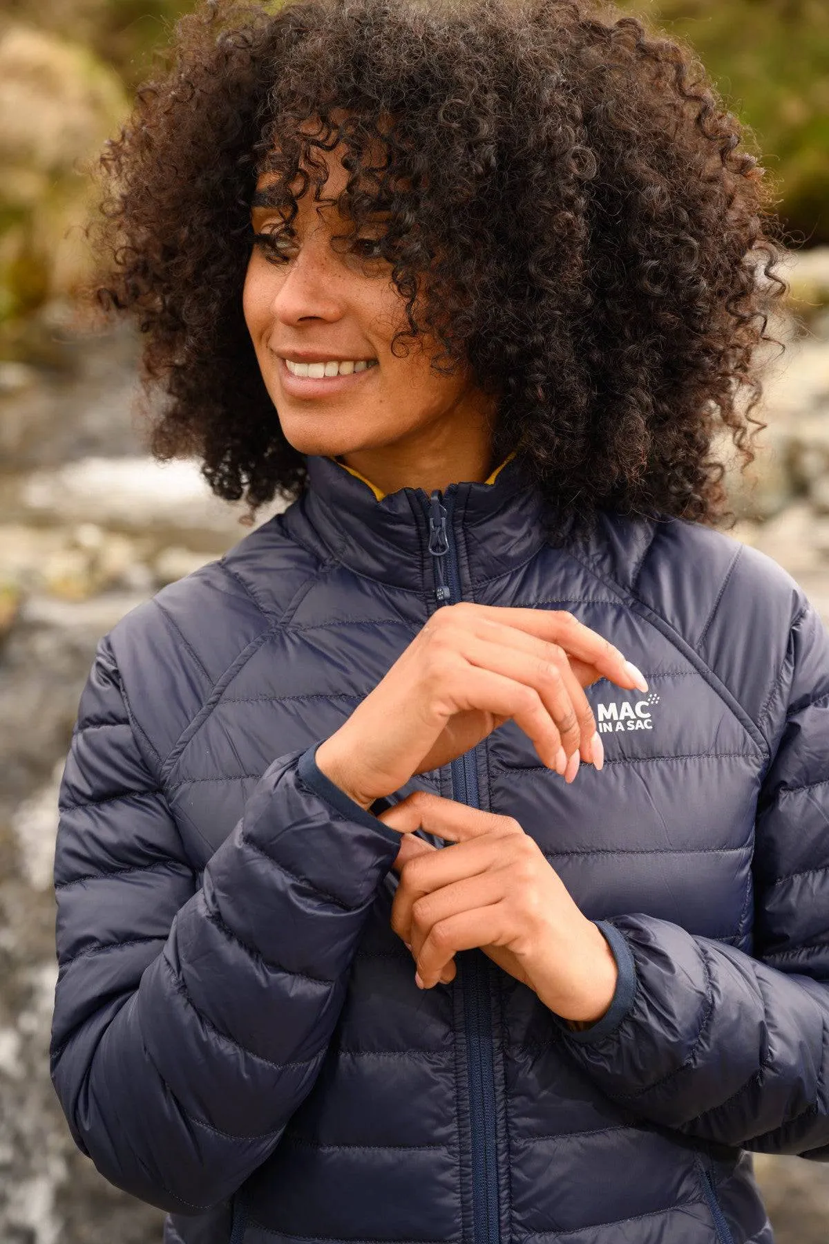 Mac in a Sac Ladies Polar Reversible Jacket -MUSTARD/NAVY