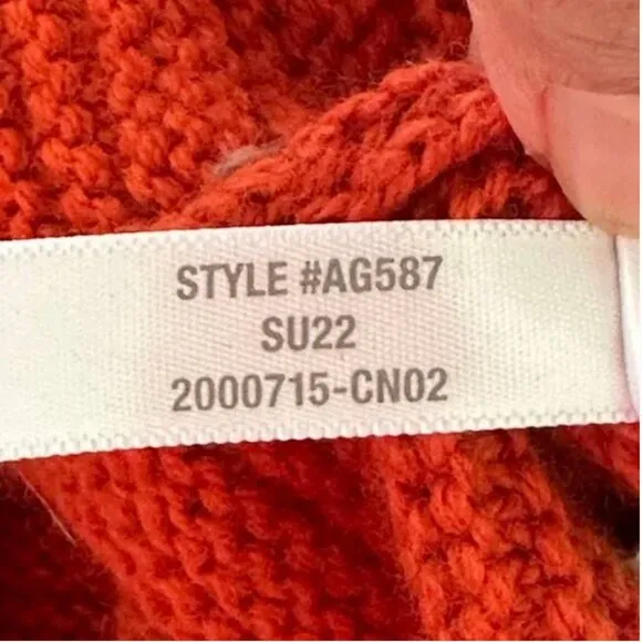 Madewell Ruffle-Neck Cotton-Merino Pullover Sweater in Fresh Chili Size Small