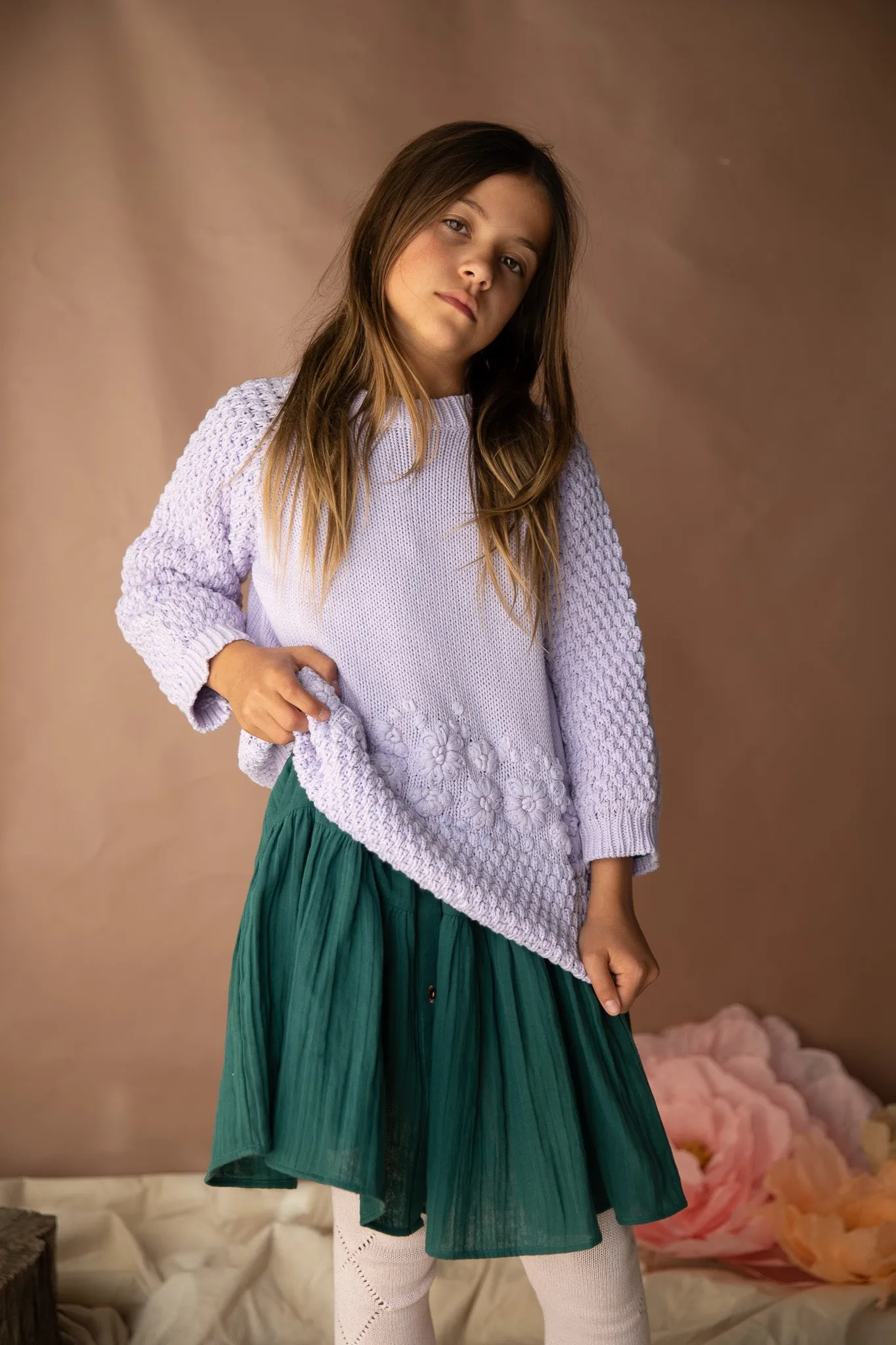 Marigold Knitted Jumper - Lavender Fields
