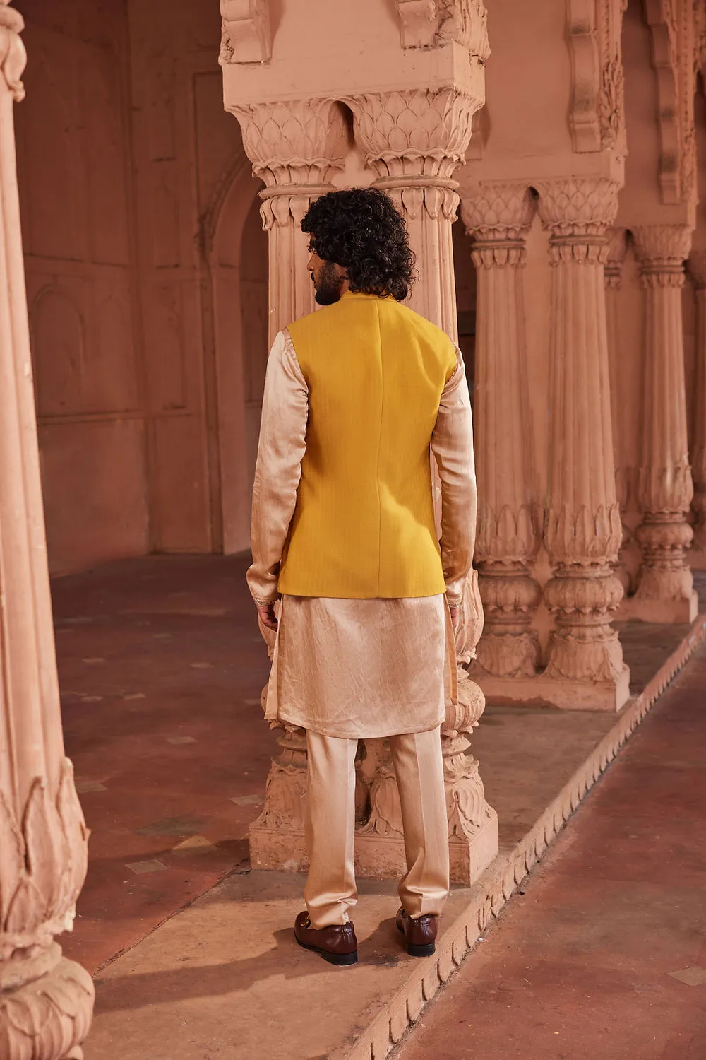 Marigold Nehru Jacket Set
