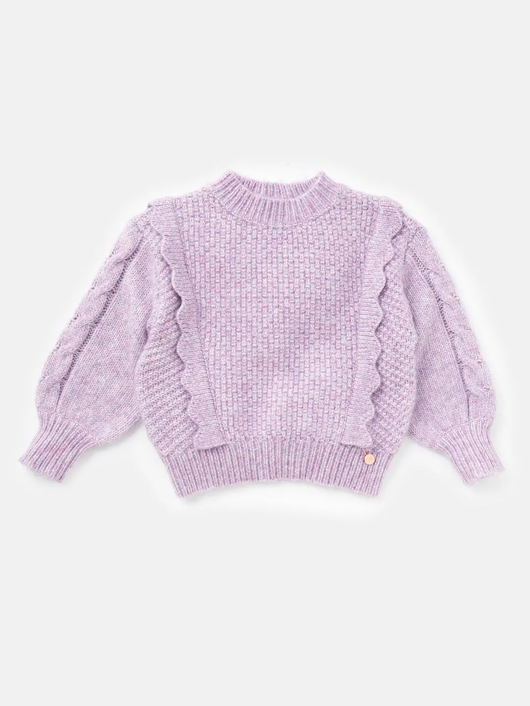 Marnie Lilac Scalloped Frill Jumper