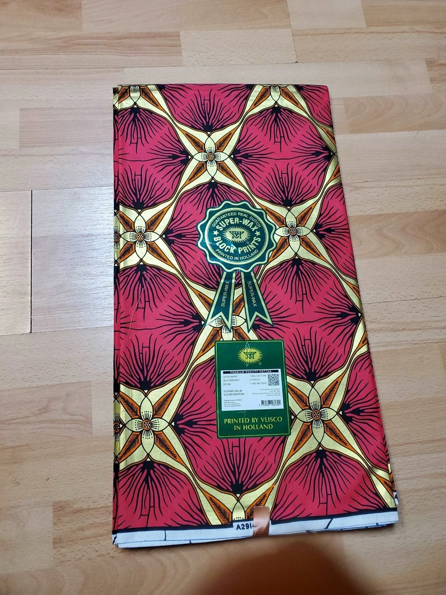 Maroon Colored Original Traditional African Prints
