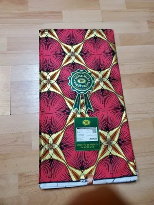 Maroon Colored Original Traditional African Prints
