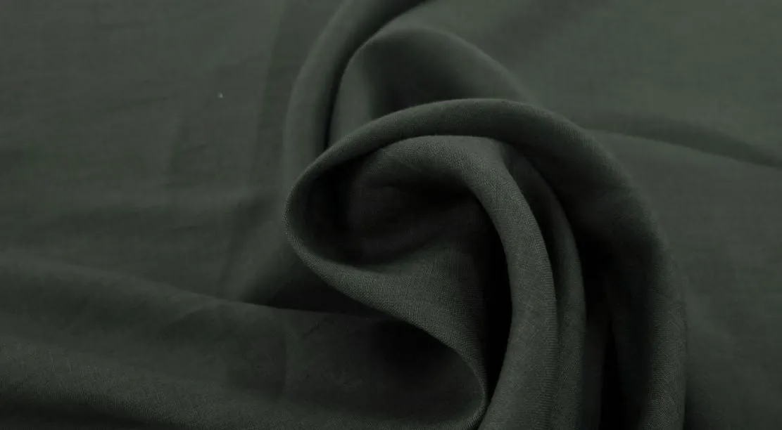 Medium Weight Linen Dark Olive