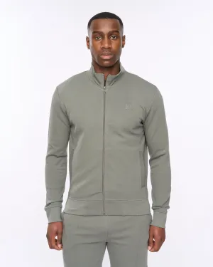 Mens Hannings Zip Thru Hoodie Olive