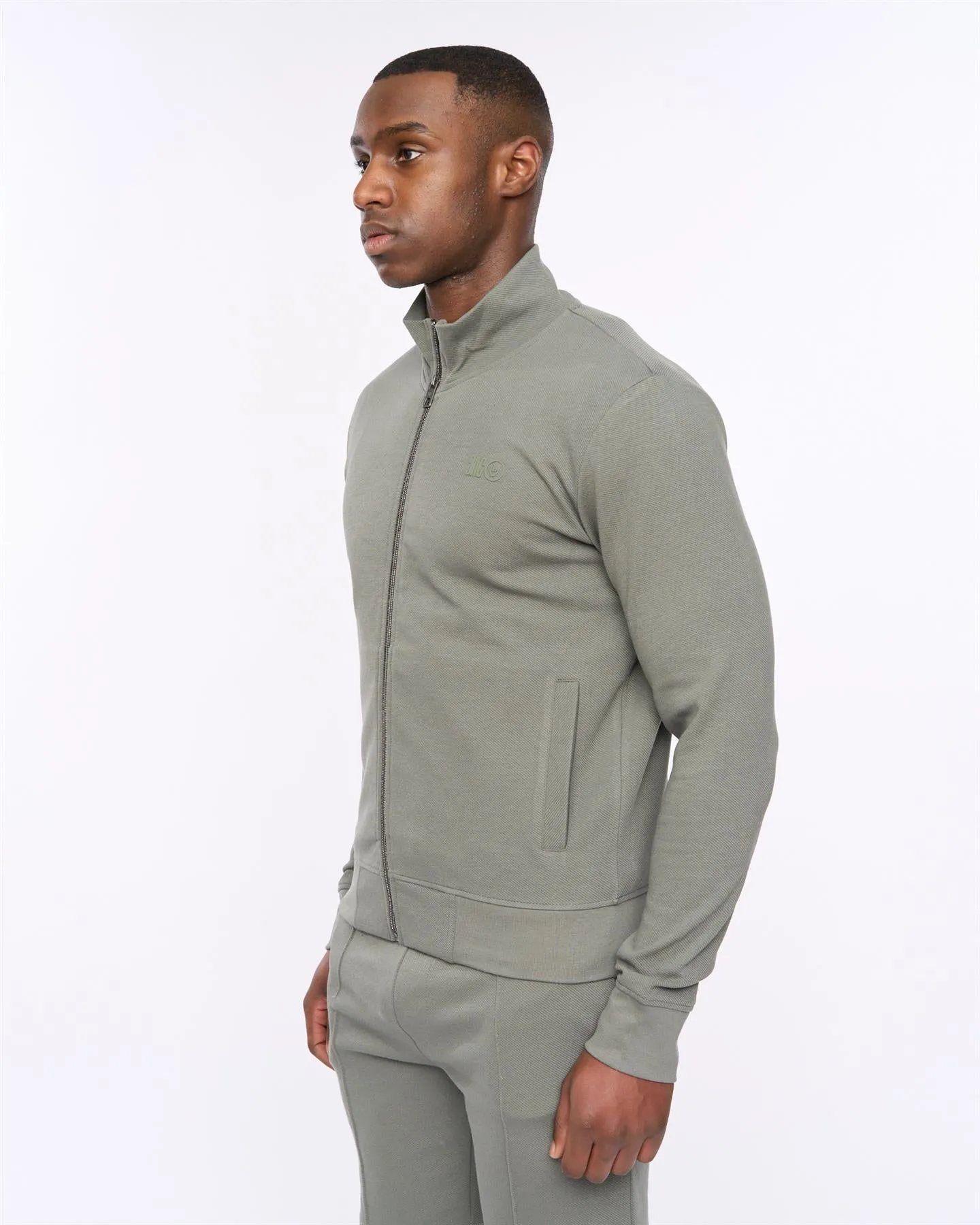 Mens Hannings Zip Thru Hoodie Olive