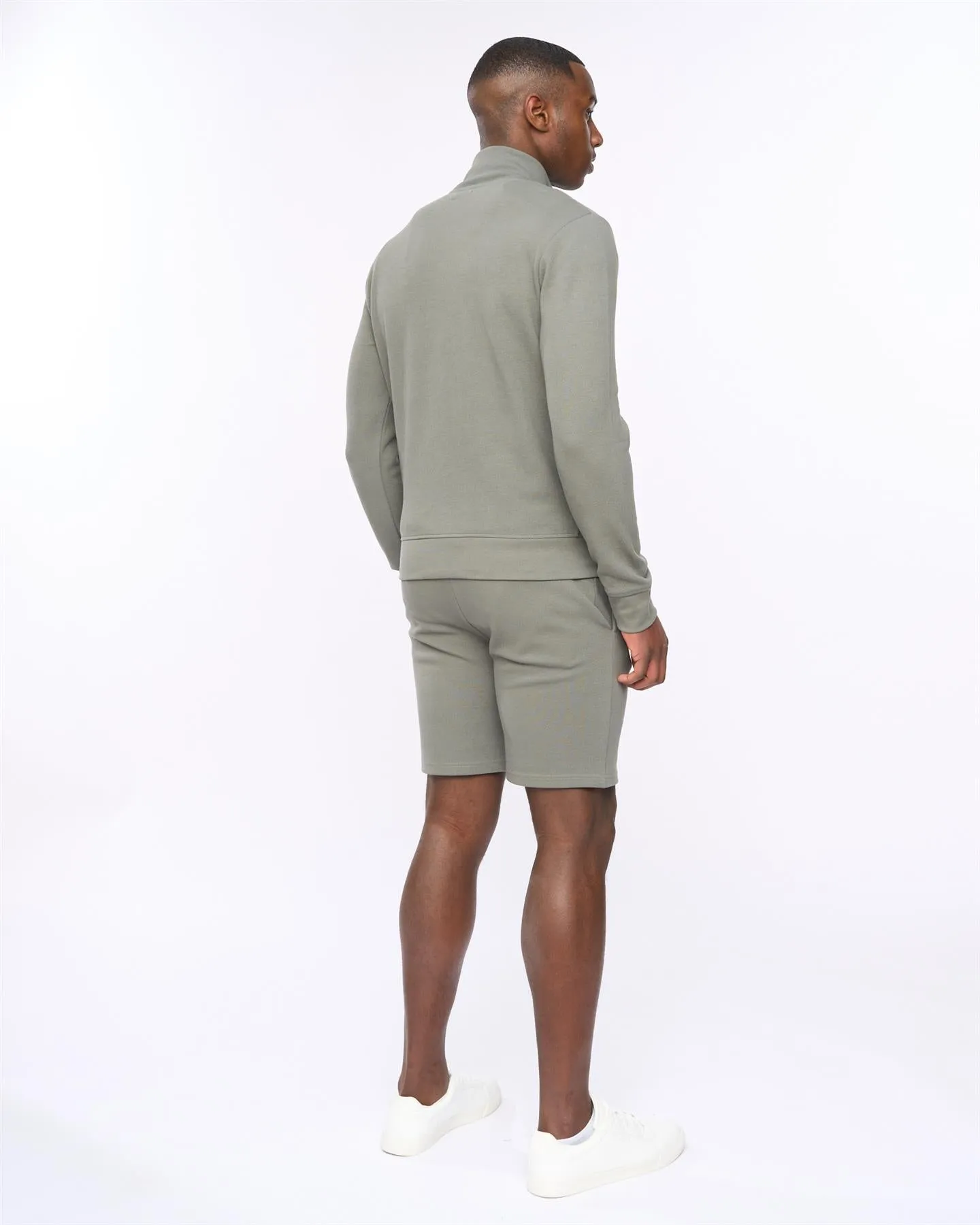 Mens Hannings Zip Thru Hoodie Olive