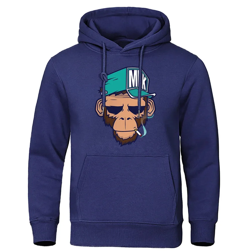 Men's Warm Hip Hop Fleece Streetwear Hoodie