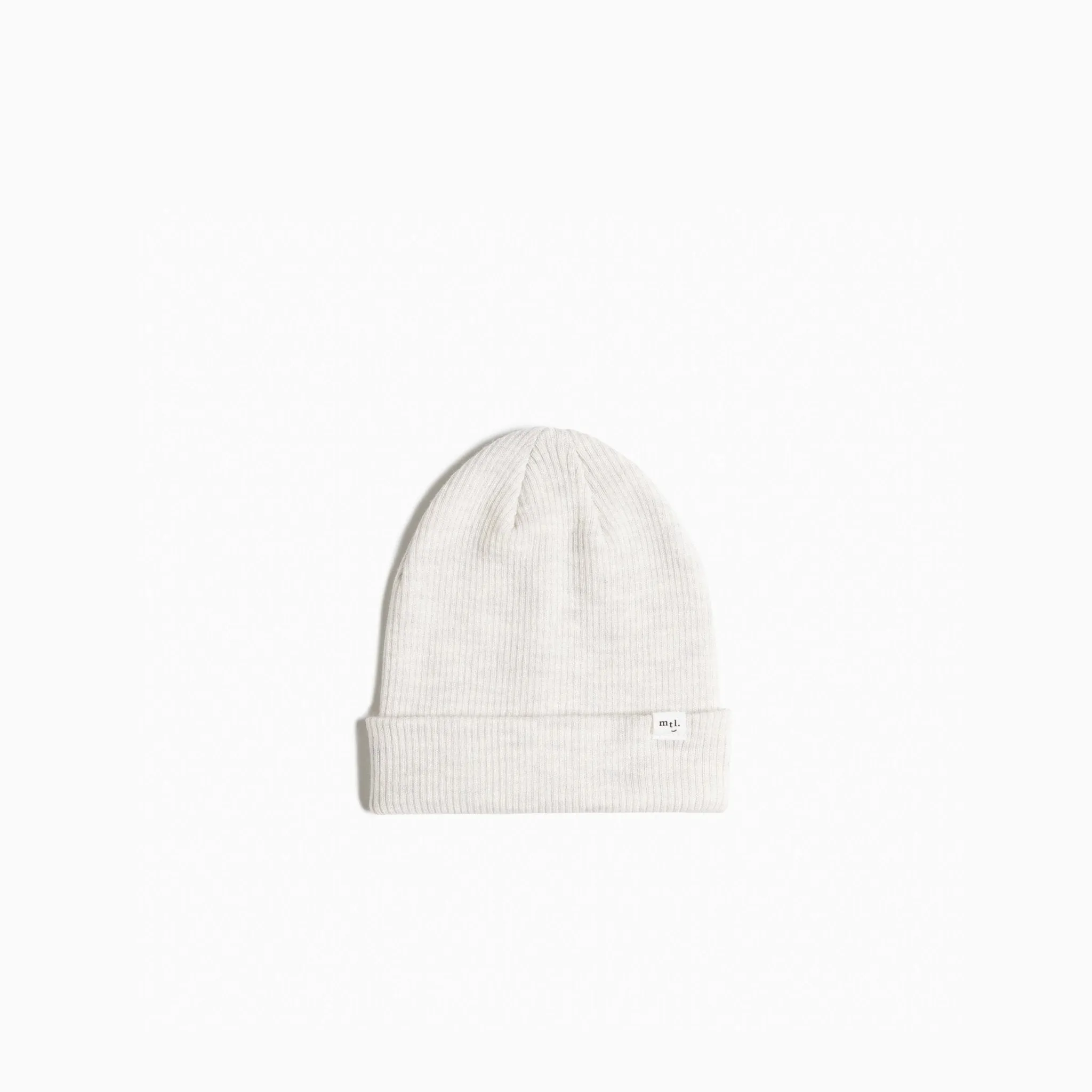 Merino Wool Ribbed Beanie -Northern Grey