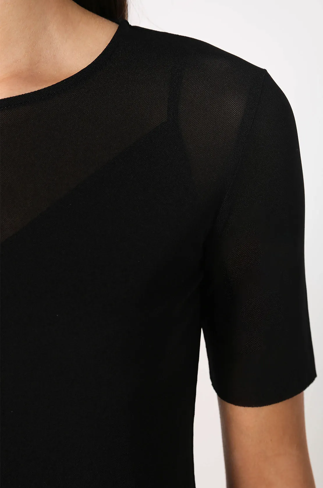 mesh tee skin / black
