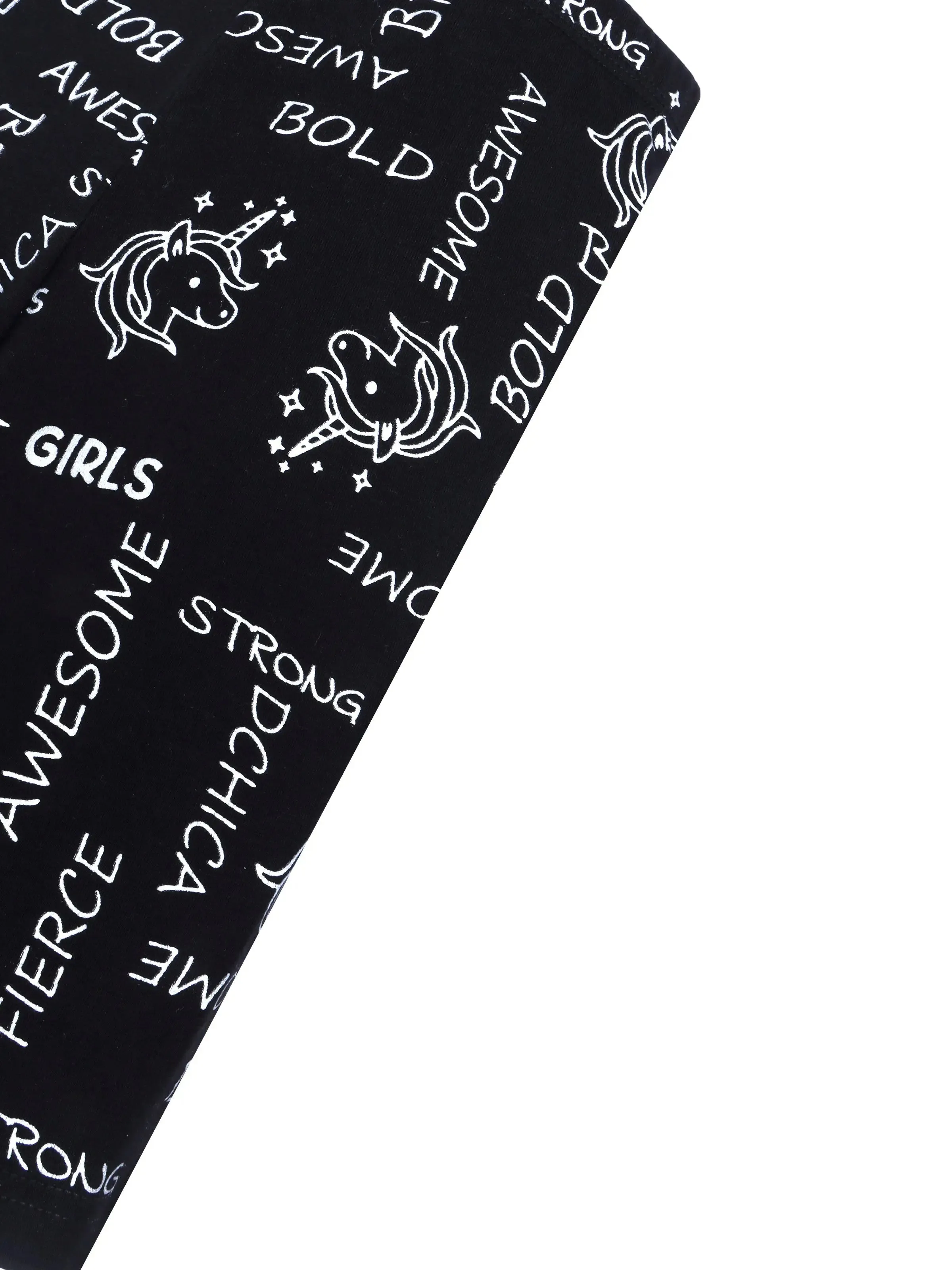 Metallic Print Black & Silver Cycling Shorts.