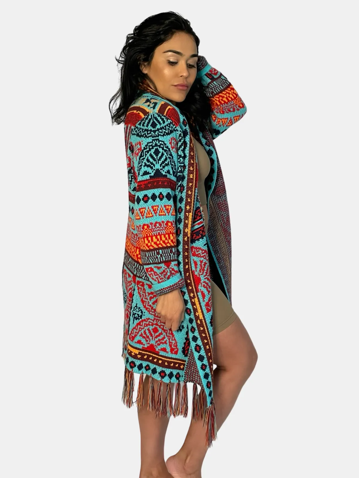 Mexica Goddess Cardigan: Modern Style Elevated