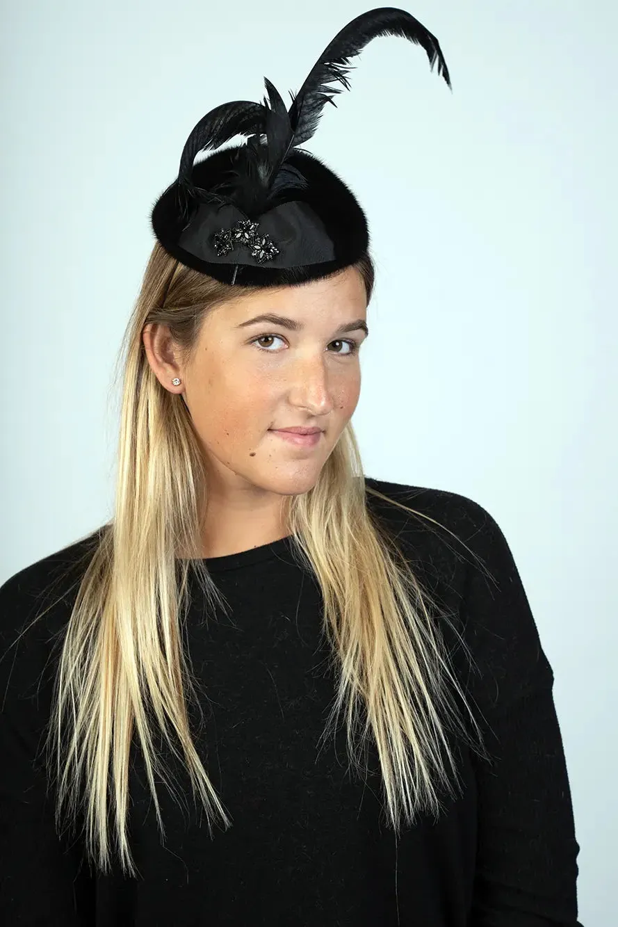 Mink and Feather Hat