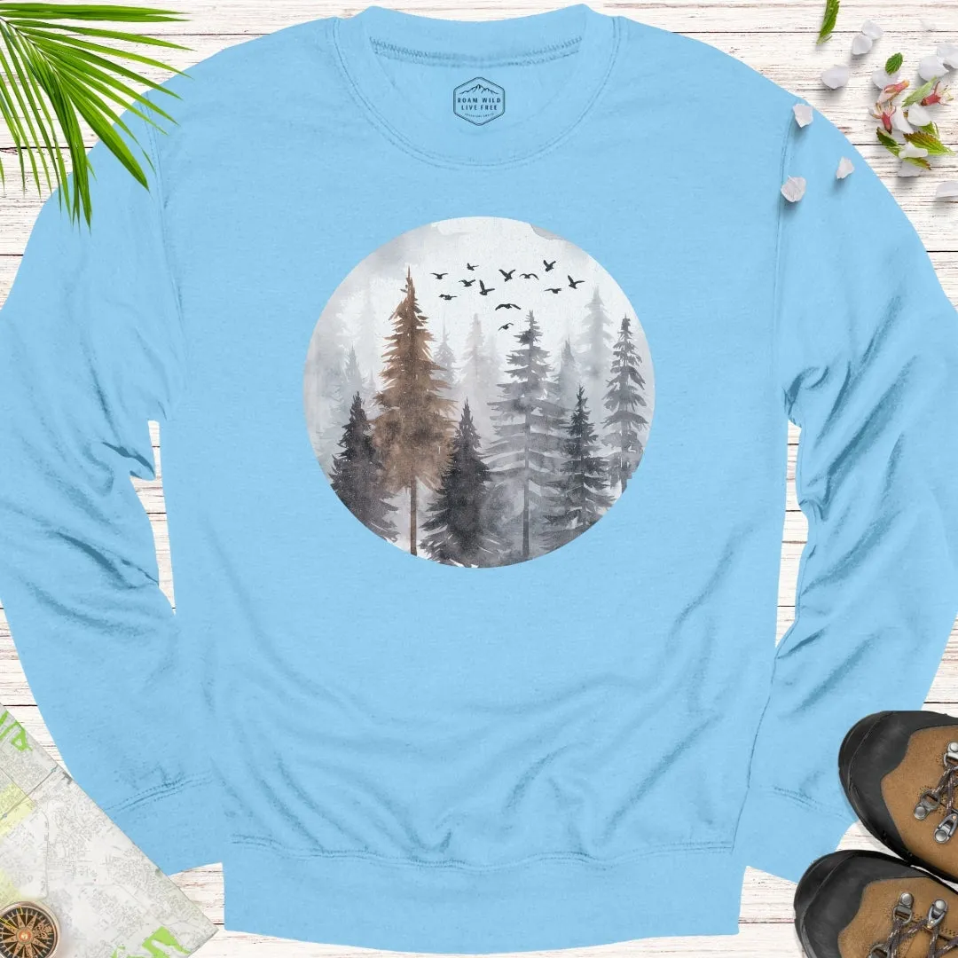 Misty Forest Unisex Crewneck Sweatshirt