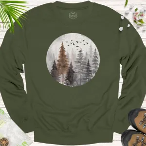 Misty Forest Unisex Crewneck Sweatshirt
