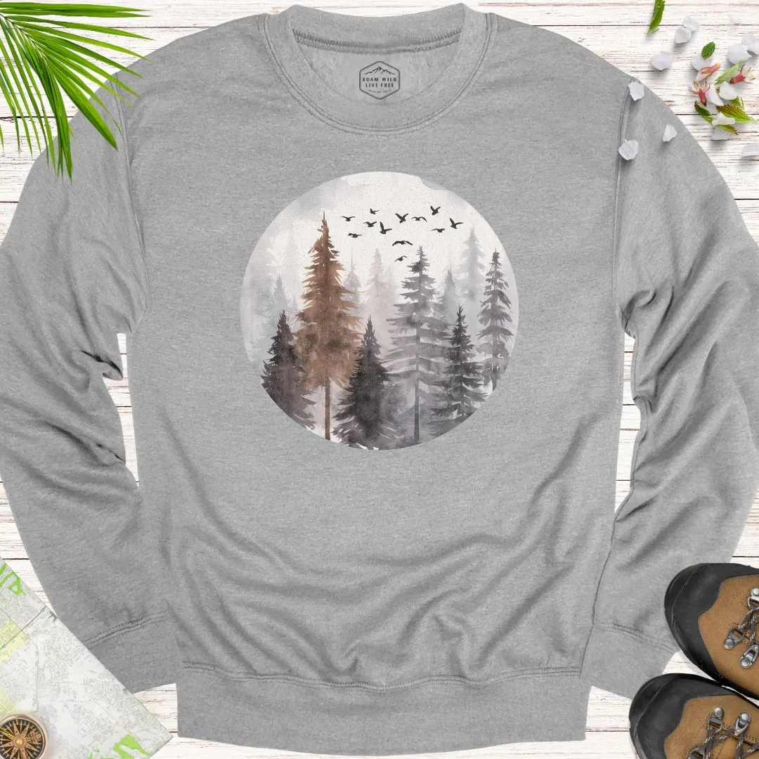 Misty Forest Unisex Crewneck Sweatshirt