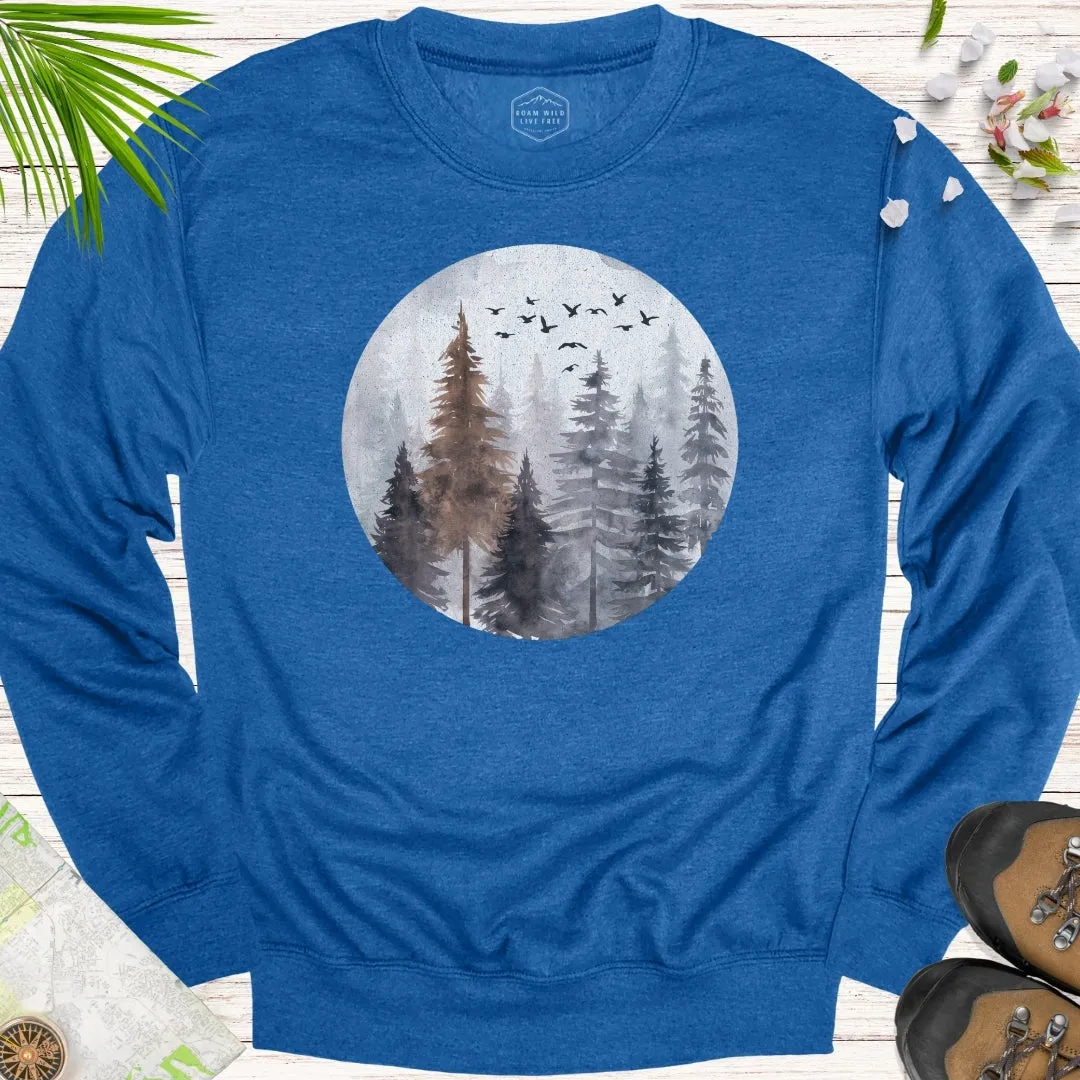 Misty Forest Unisex Crewneck Sweatshirt
