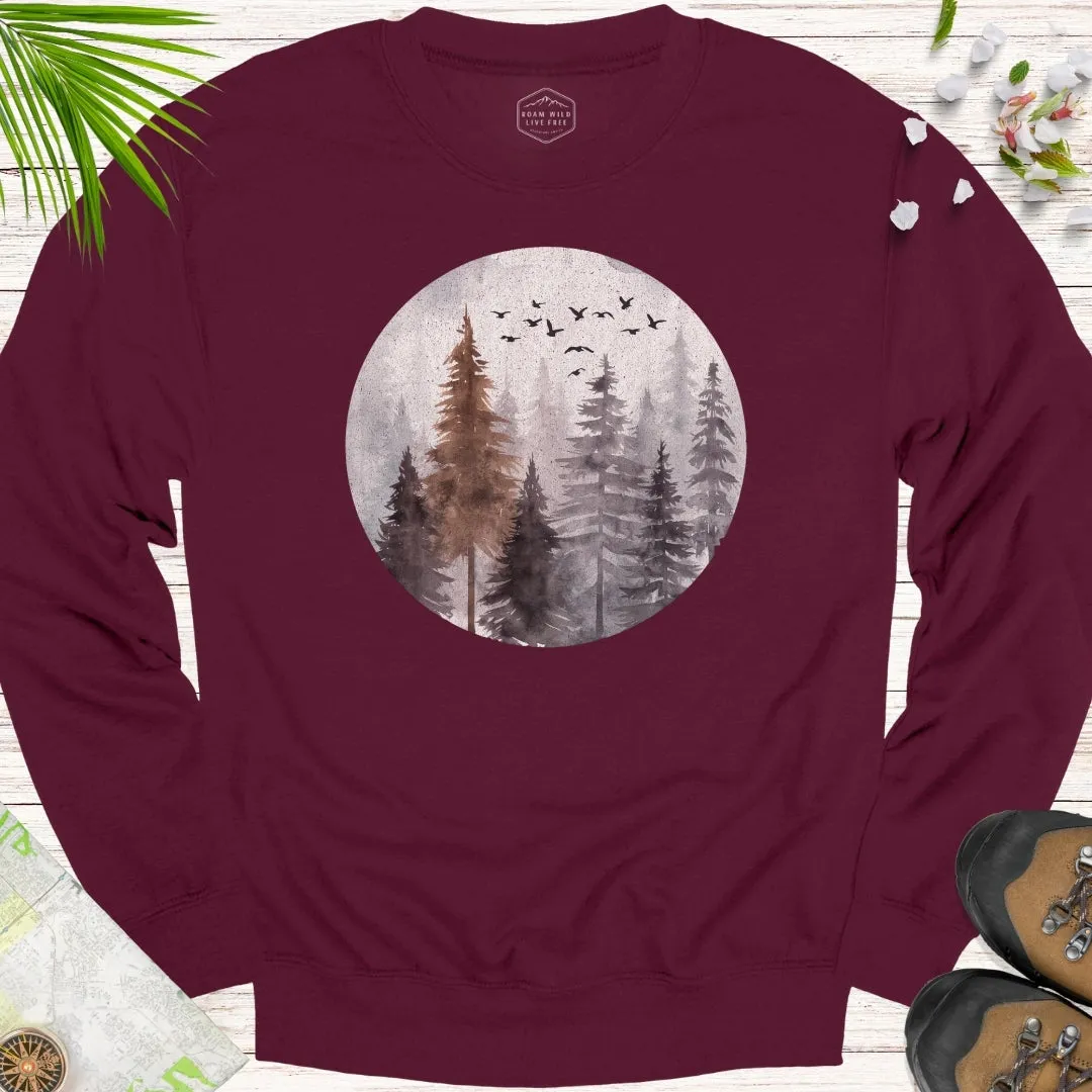 Misty Forest Unisex Crewneck Sweatshirt
