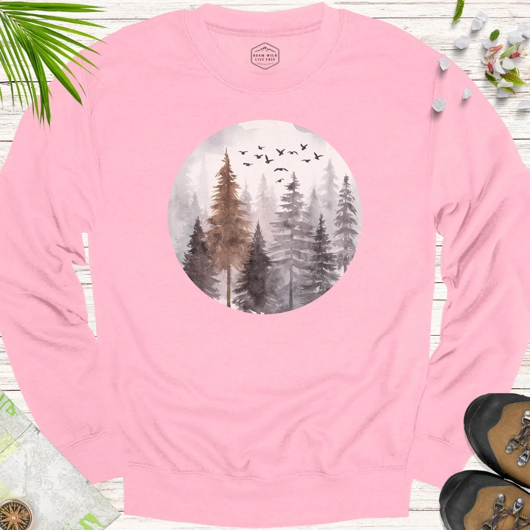 Misty Forest Unisex Crewneck Sweatshirt