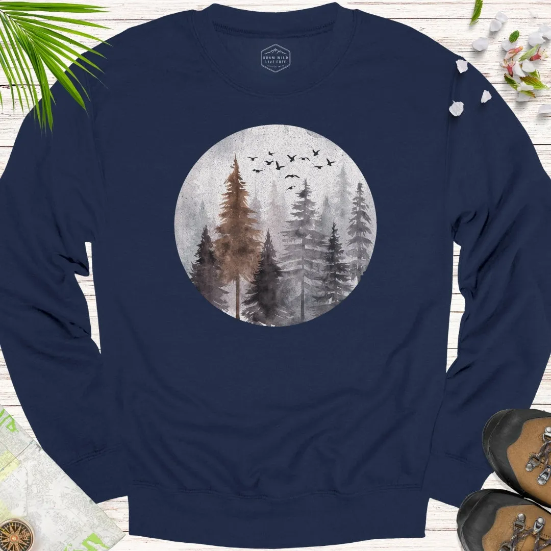 Misty Forest Unisex Crewneck Sweatshirt