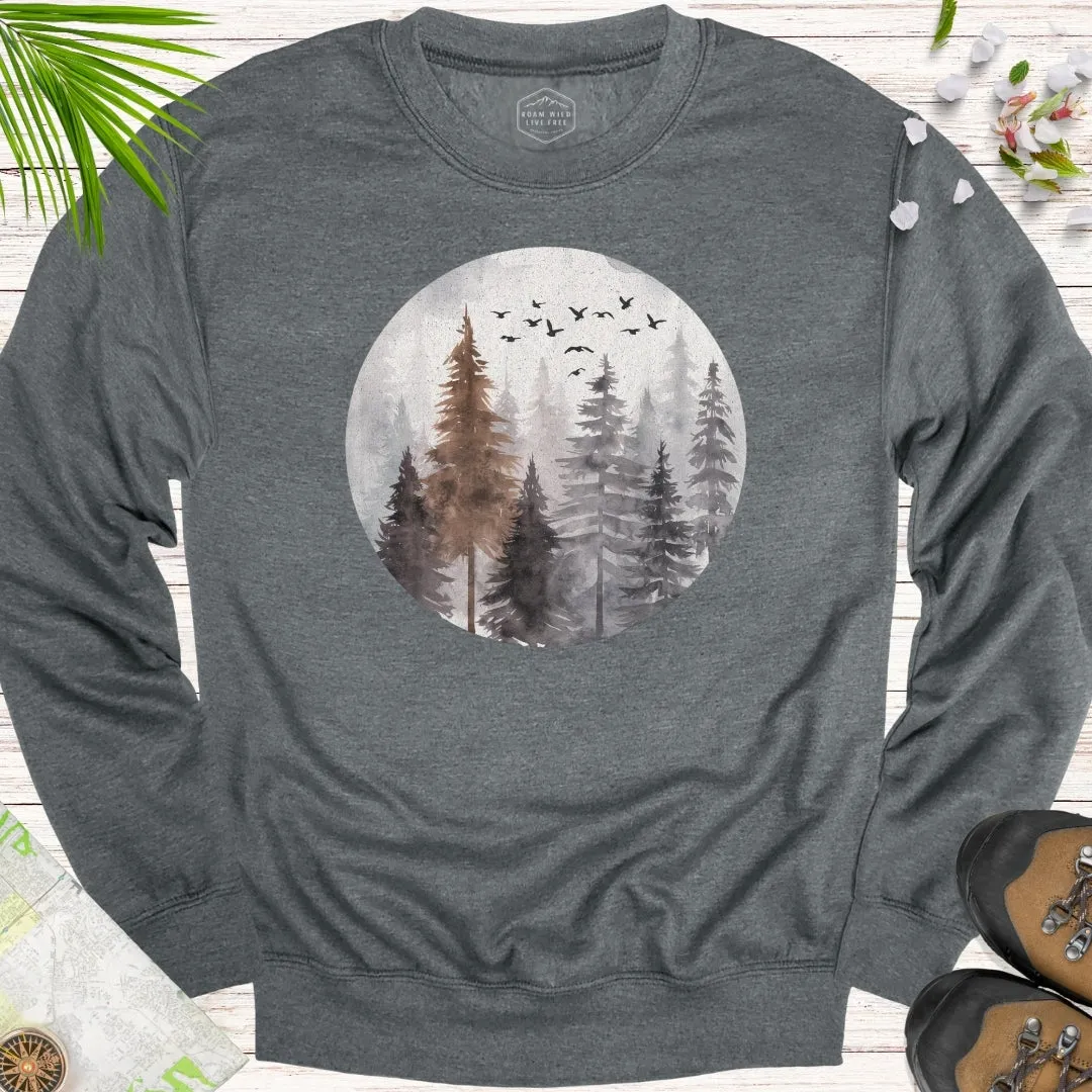 Misty Forest Unisex Crewneck Sweatshirt