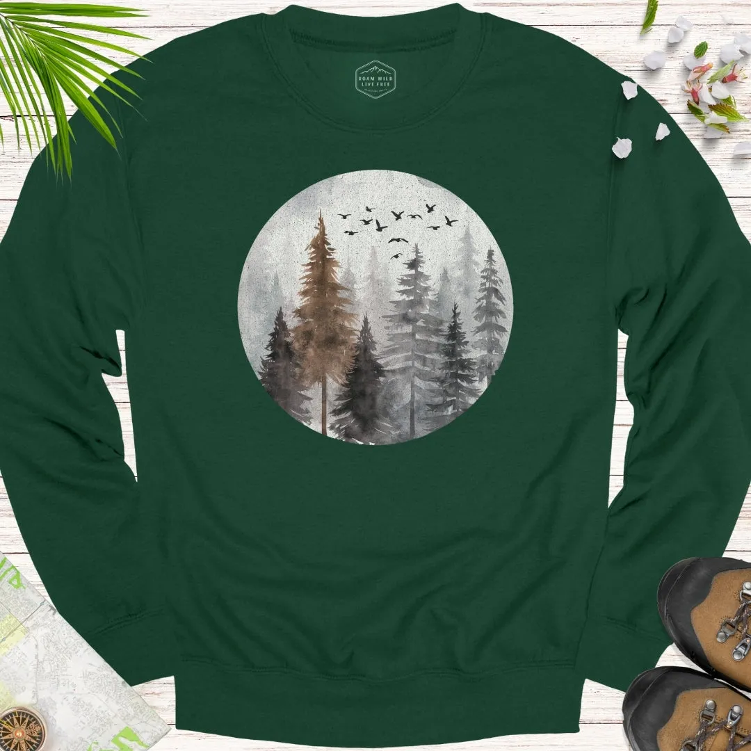 Misty Forest Unisex Crewneck Sweatshirt