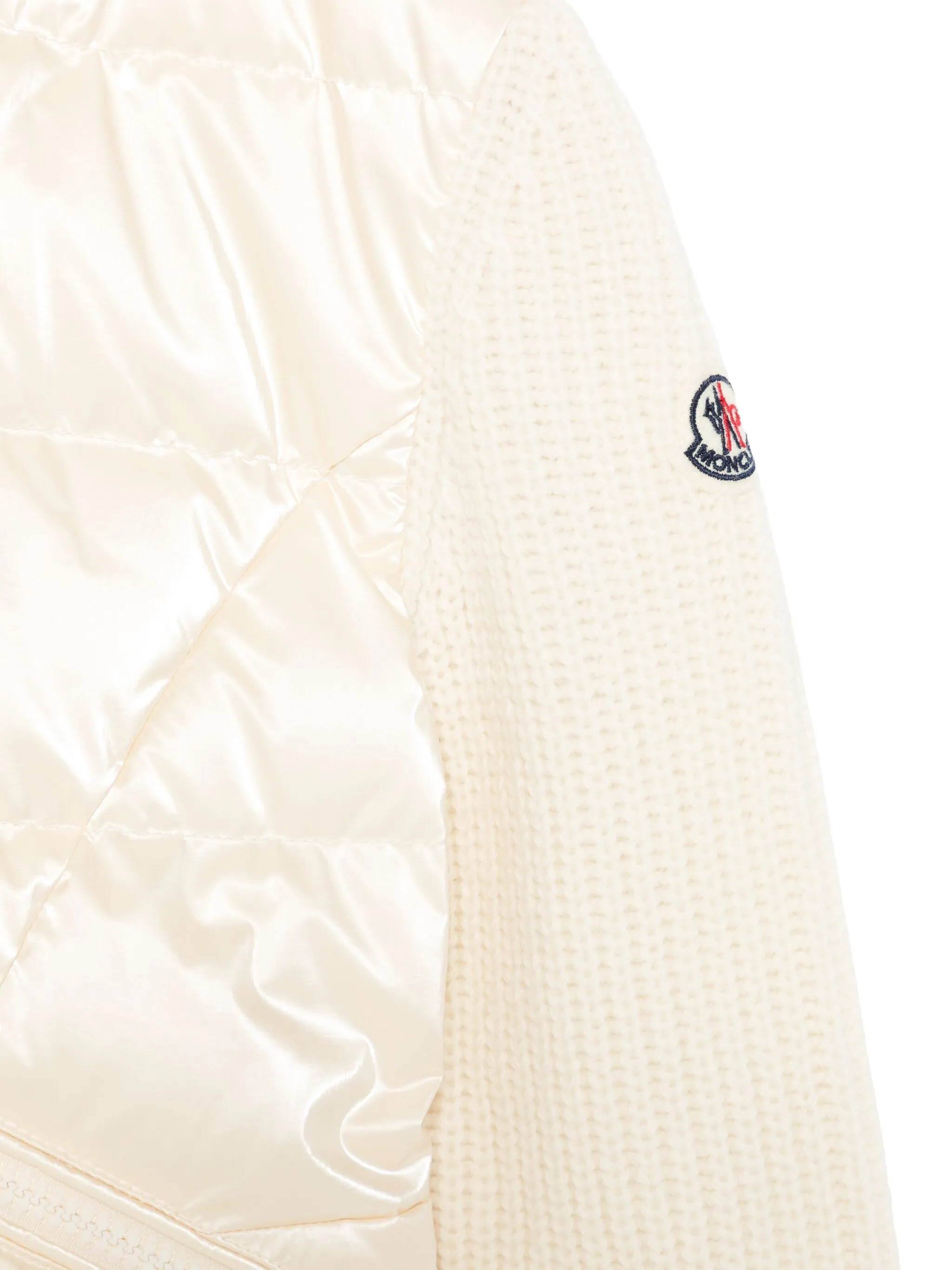 MONCLER KIDS Girls Panelled Cardigan White