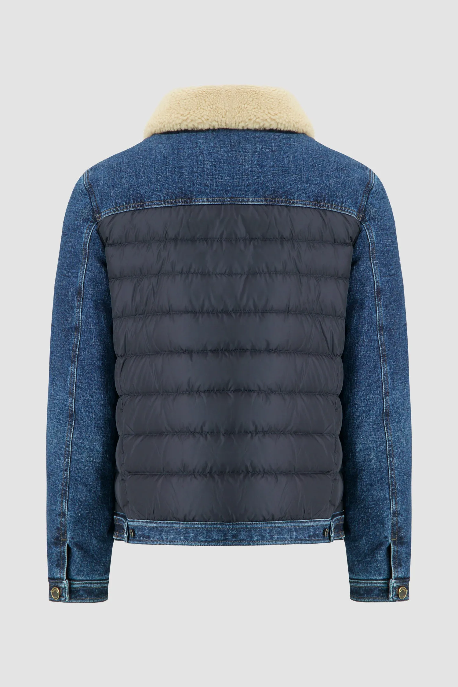 Moorer Blue MONDOR-FUR 104S Panelled Jacket