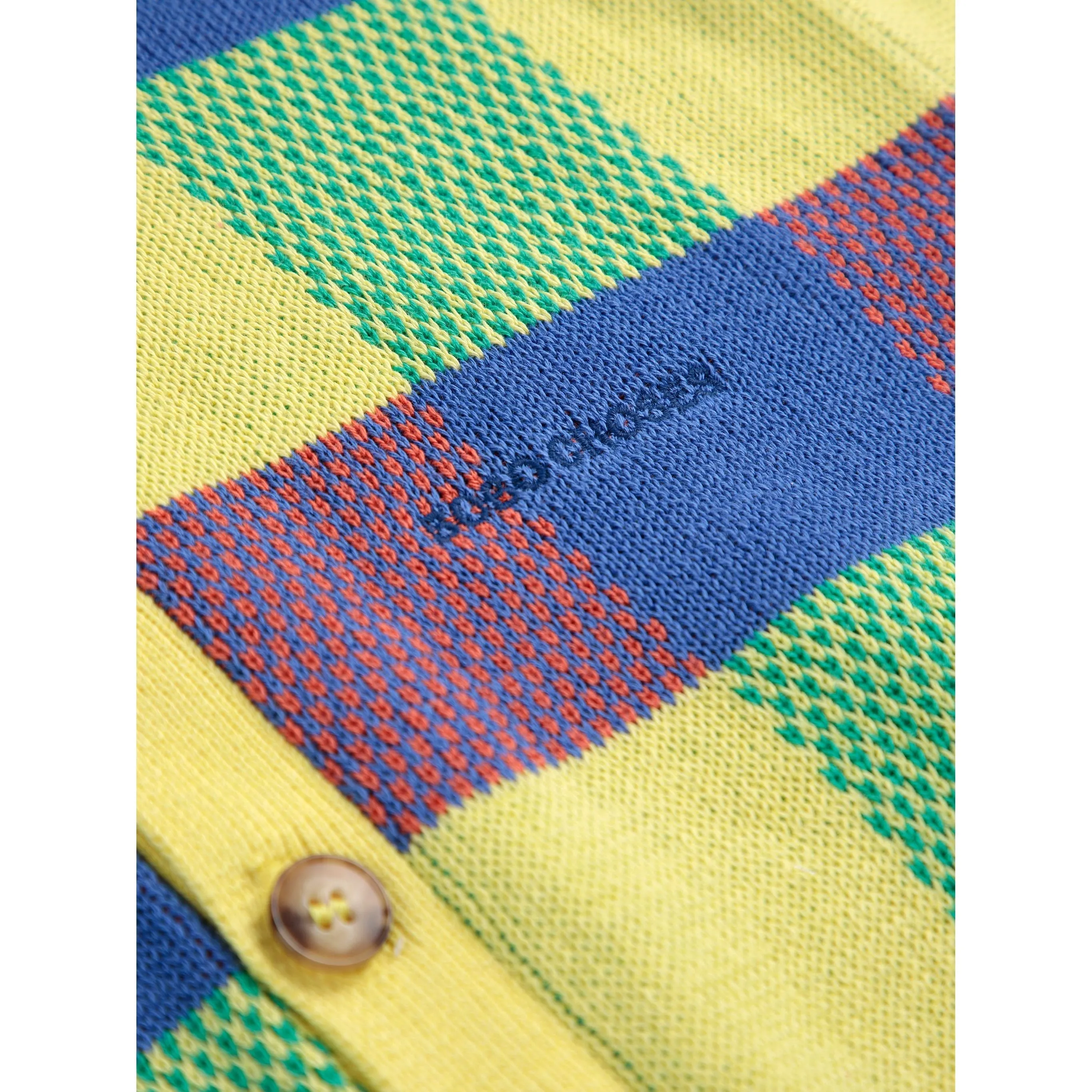 Multicolor Vichy Jacquard Cardigan