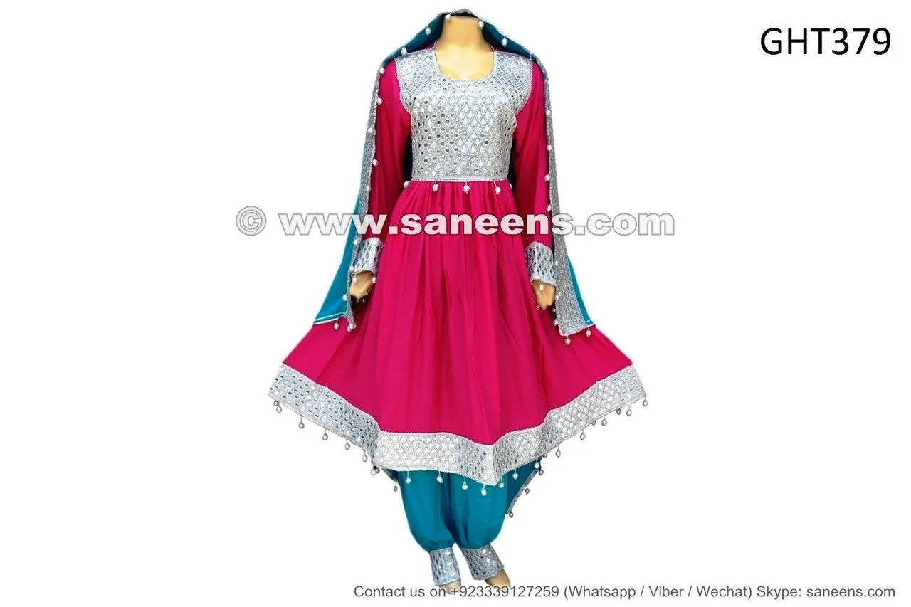 Muslim Bridal Wear In Pink Color Mulimah Fashion Afghani Dress