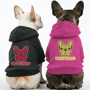 Mustard and Ketchup - Matching French Bulldog Hoodies – Stylish, Cozy & Personalized!