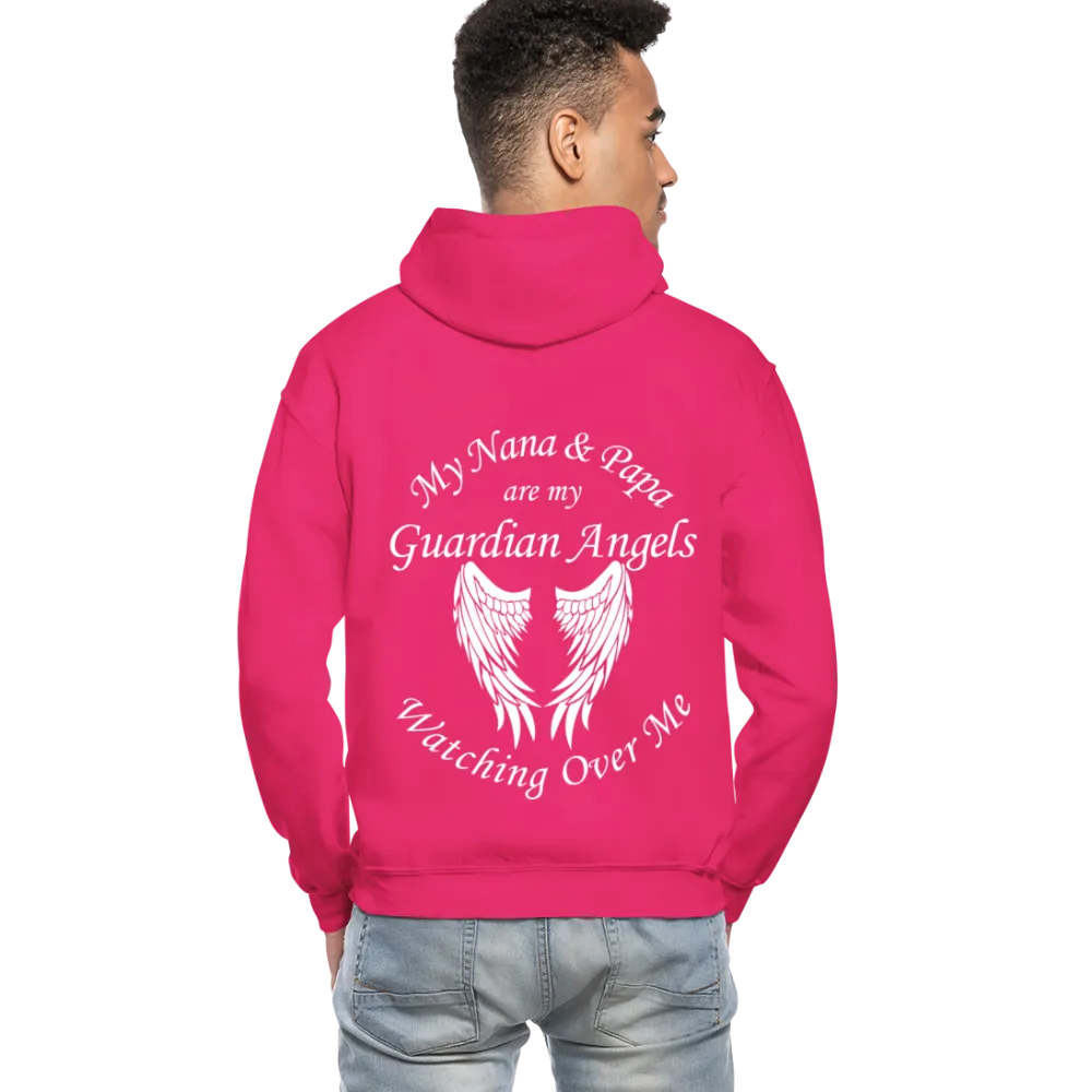 My Nana and Papa Guardian Angels Gildan Heavy Blend Adult Hoodie