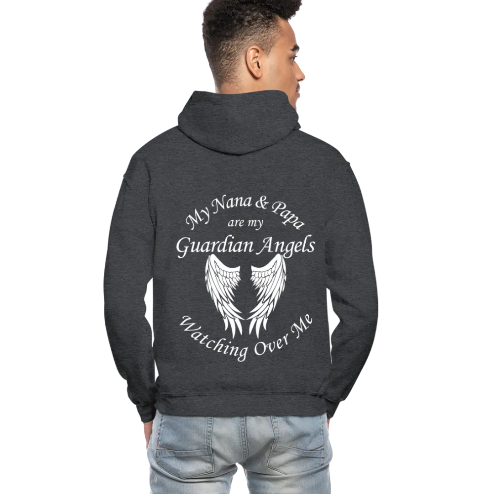 My Nana and Papa Guardian Angels Gildan Heavy Blend Adult Hoodie