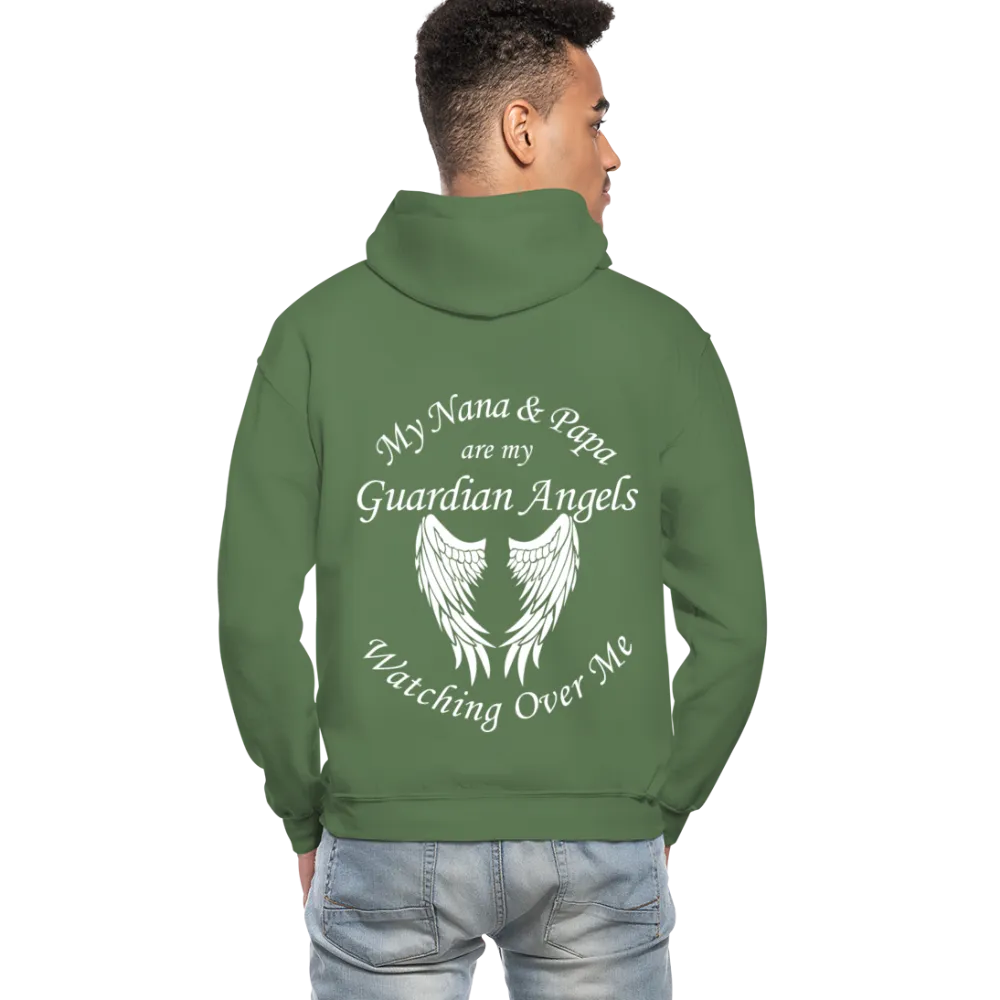 My Nana and Papa Guardian Angels Gildan Heavy Blend Adult Hoodie