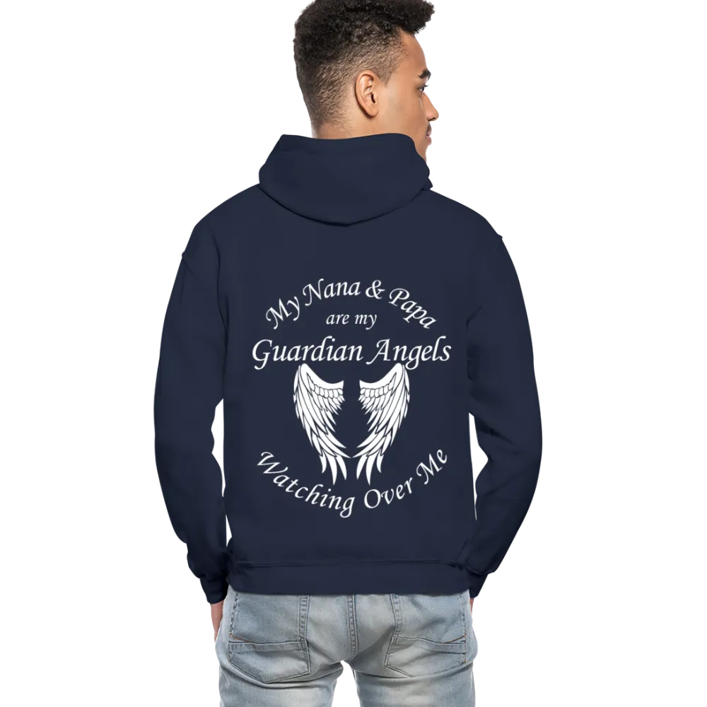 My Nana and Papa Guardian Angels Gildan Heavy Blend Adult Hoodie