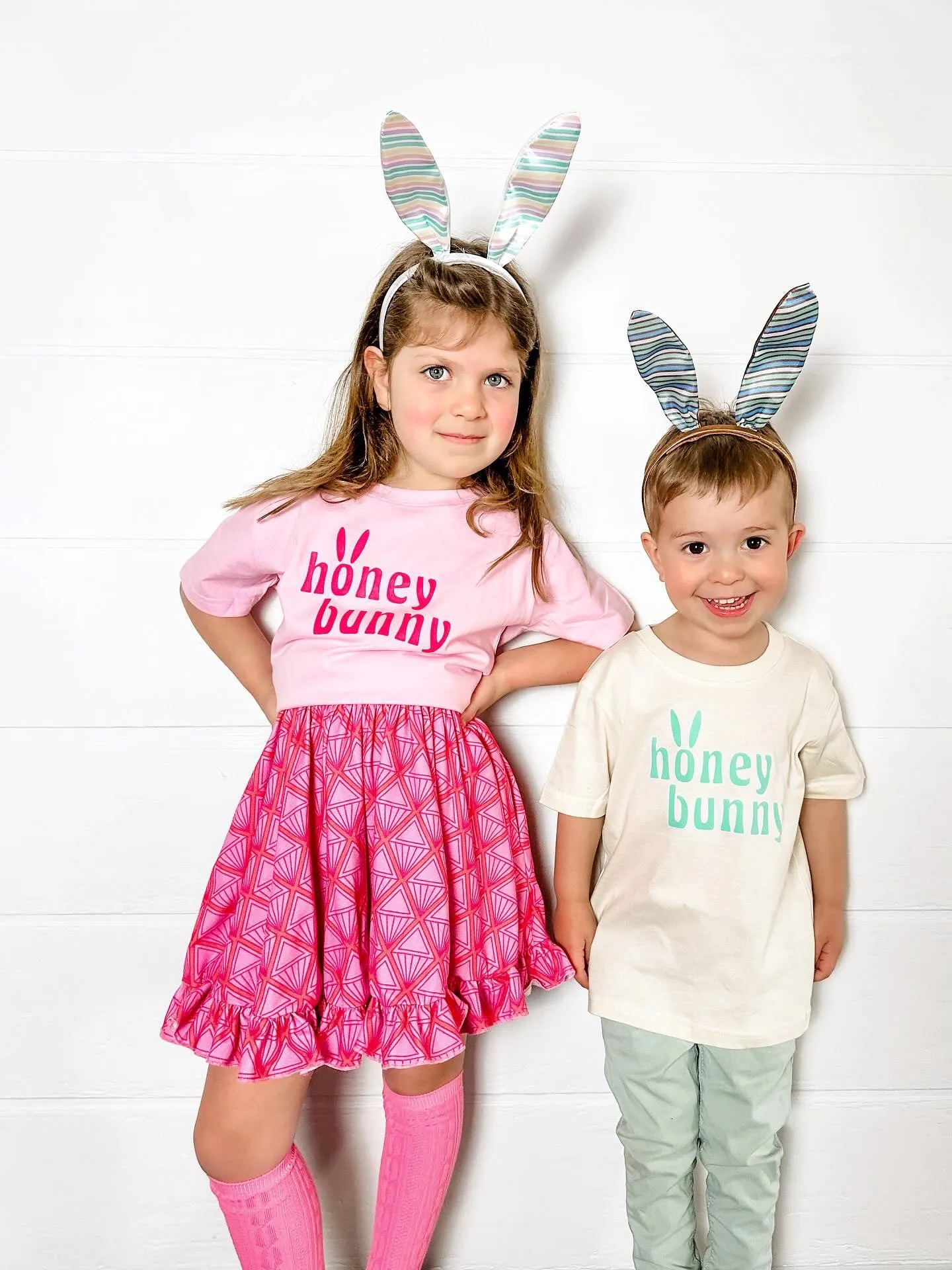 Natural & Mint Honey Bunny Tee