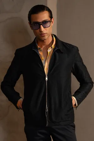 Navy Blue Ingrain Textured Zipper
