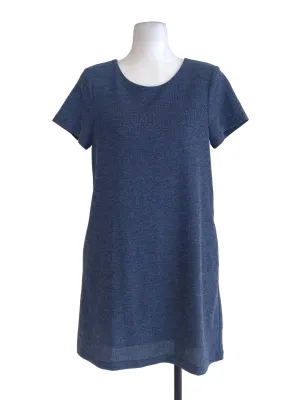 Navy Blue Textured Dress