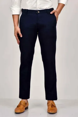 Navy Cotton Trouser