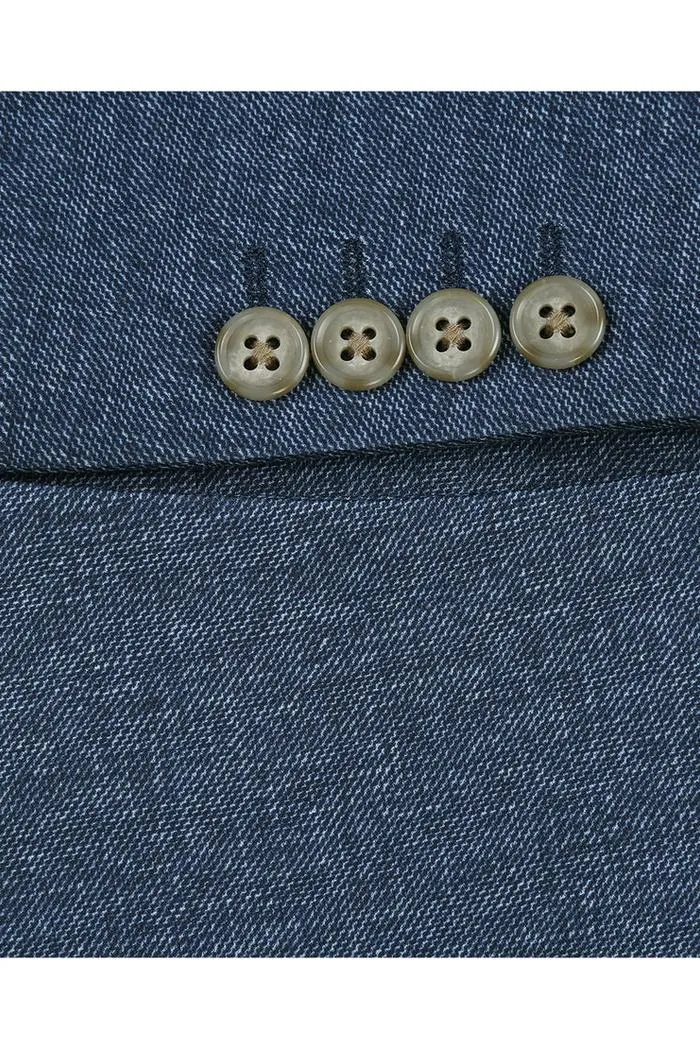 Navy Textured Sports Jacket